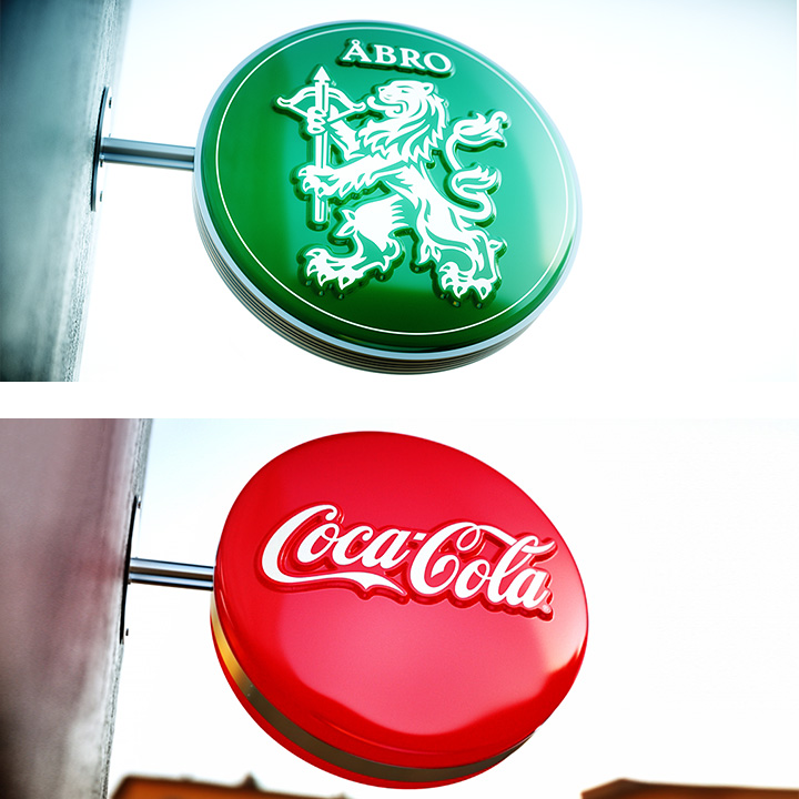 Key Company | EXTERIOR | Light Boxes | Abro and Coca-Cola