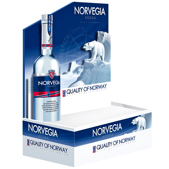 Key Company | POSM | Shop racks system | Norvegia Vodka